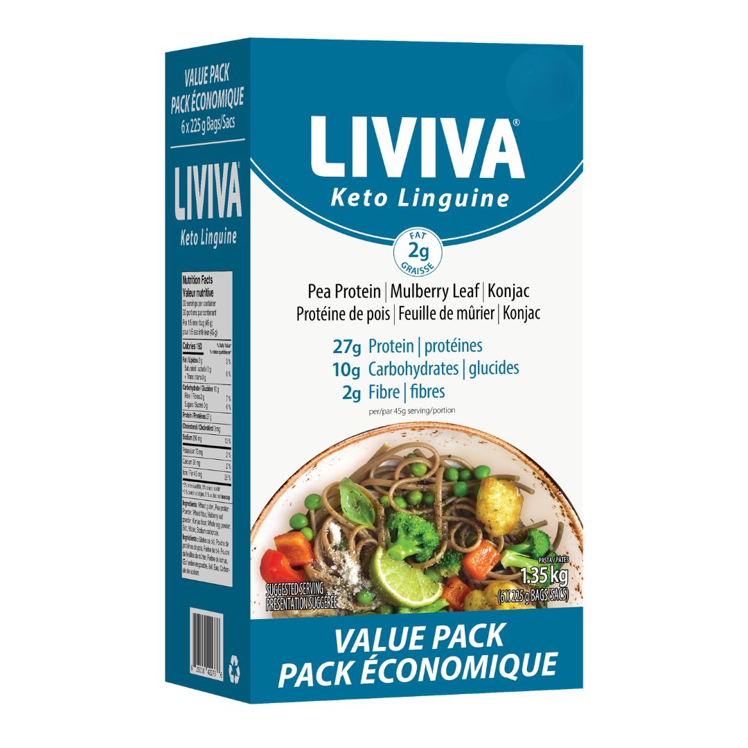 Liviva - Low Carb High Protein Pasta - Value Pack of 6