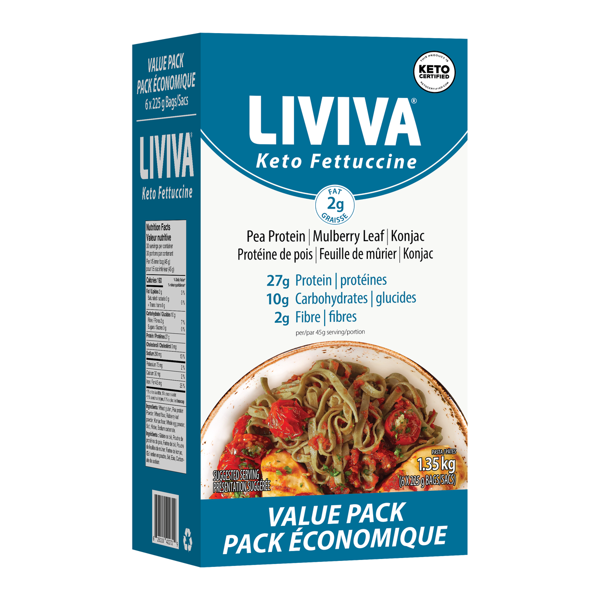 Liviva - Low Carb Keto Pasta - Value Pack of 6