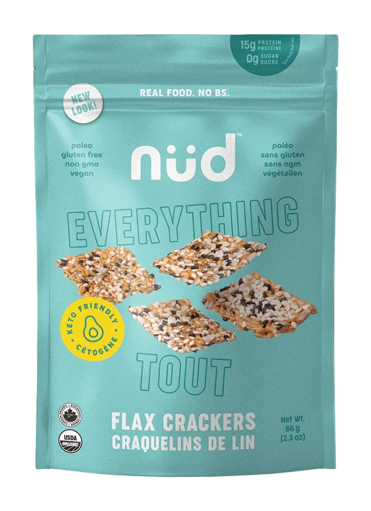 Nud Fud - Keto Flax Cracker - Everything - 66g