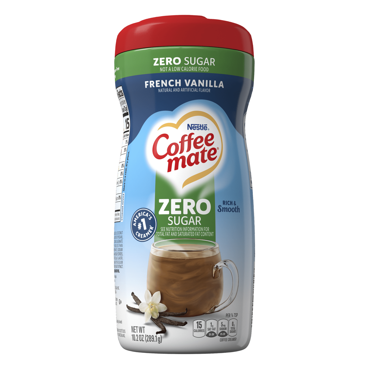 Nestlé - Poudre de café maté sans sucre - Vanille française - 10,2 oz