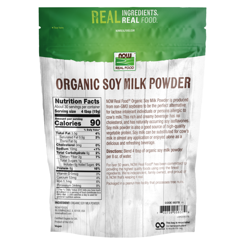 Now - Organic Soy Milk Powder - 20oz