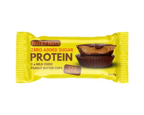 Nutry Nuts - Zero Added Sugar Protein Peanut Butter Cups - Milk Chocolate - 2x21g
