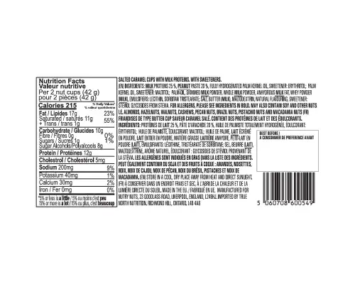 Nutry Nuts - Zero Added Sugar Protein Peanut Butter Cups - Salted Caramel - 2x21g