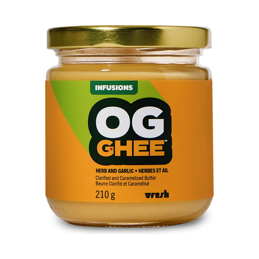 OG Ghee - Clarified & Caramelized Butter - Herb and Garlic - 210g