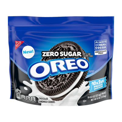 Oreo - Zero Sugar Chocolate Sandwich Cookies - Original - 10x2ct Packs