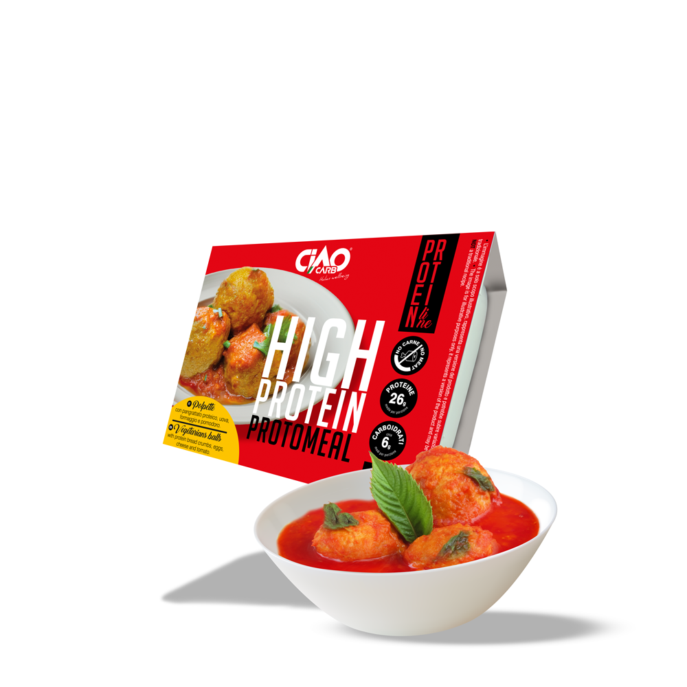 Ciao Carb - Protomeal - Meatballs with Breadcrumbs, Eggs, Cheese and Tomato - 200g