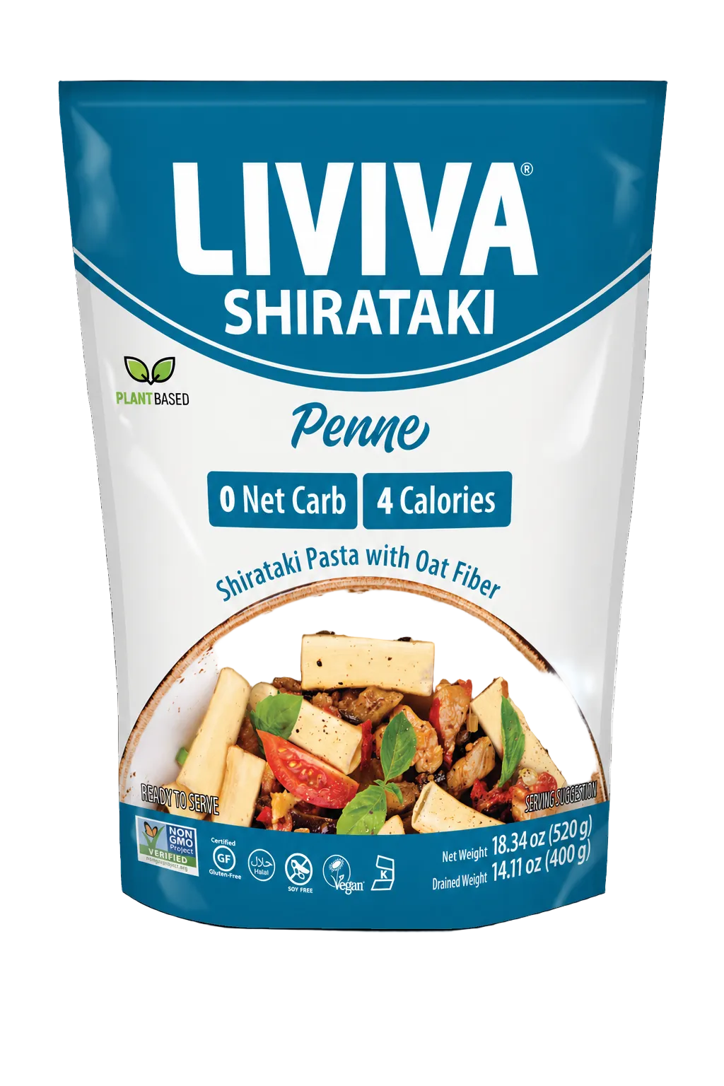 Liviva Organic Shirataki Penne - 520g