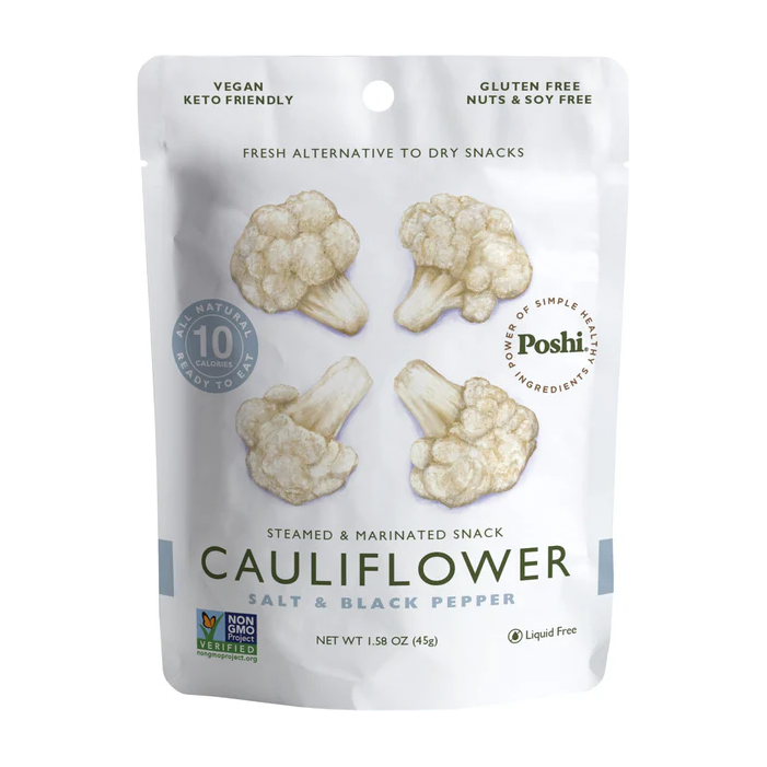 Poshi Veggie Snacks - Cauliflower with Salt & Black Pepper - 45g