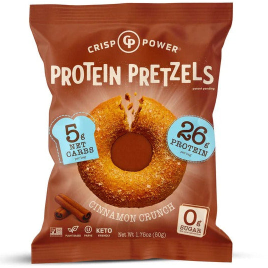 Crisp Power High Protein Pretzel Crisps - Cinnamon Crunch- 50g