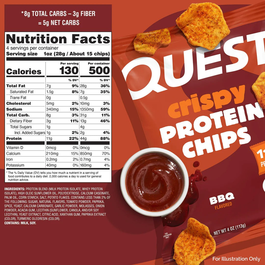Quest Crispy Protein Chips - BBQ - 113g
