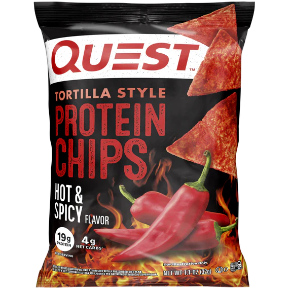 Quest Tortilla Style Protein Chips - Hot & Spicy - 32g