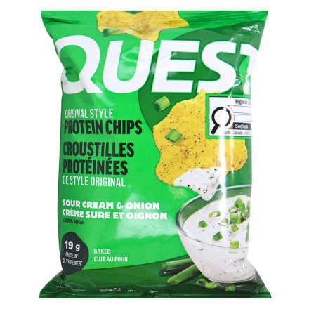 Quest Protein Chips - Crème sure et oignon - 1 sachet