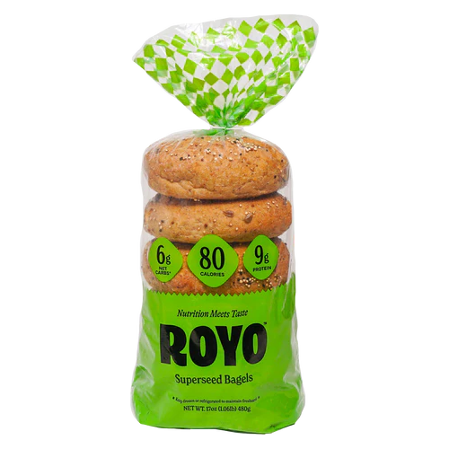 Royo Bread Company - Low Carb Bagels - Super Seed - 6 bagels