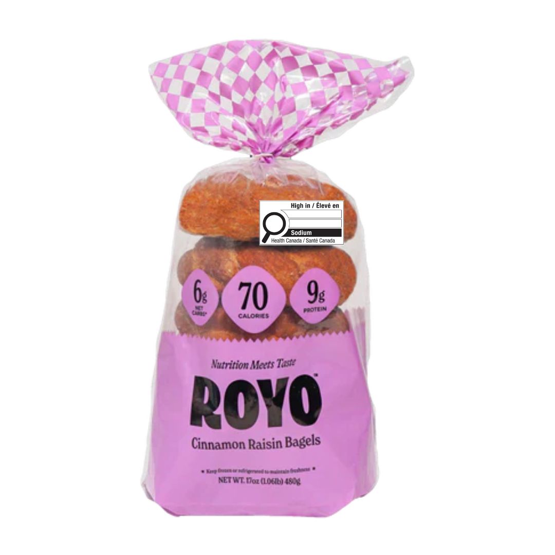 Royo Bread Company - Low Carb Bagels - Cinnamon Raisin - 6 bagels