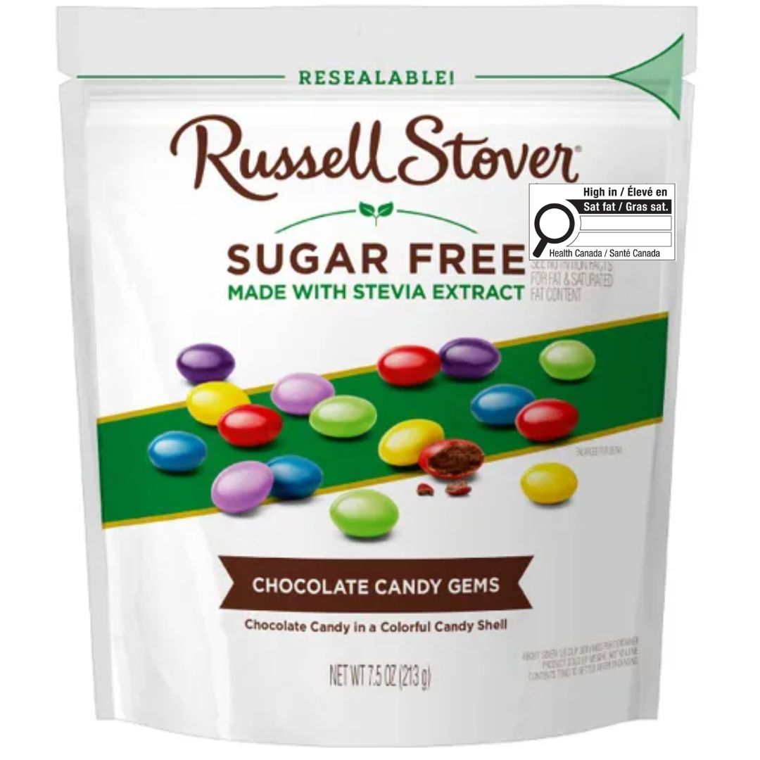 Russell Stover - Sugar Free Chocolate Candy Gems - 213g