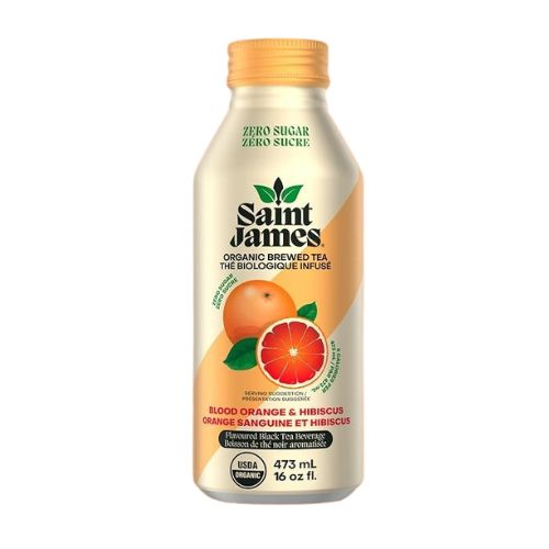 Saint James - Zero Sugar Organic Iced Tea - Blood Orange Black Tea - 473ml