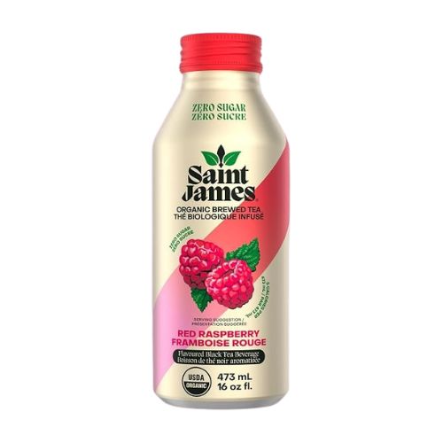Saint James - Zero Sugar Organic Iced Tea - Red Raspberry Black Tea - 473ml