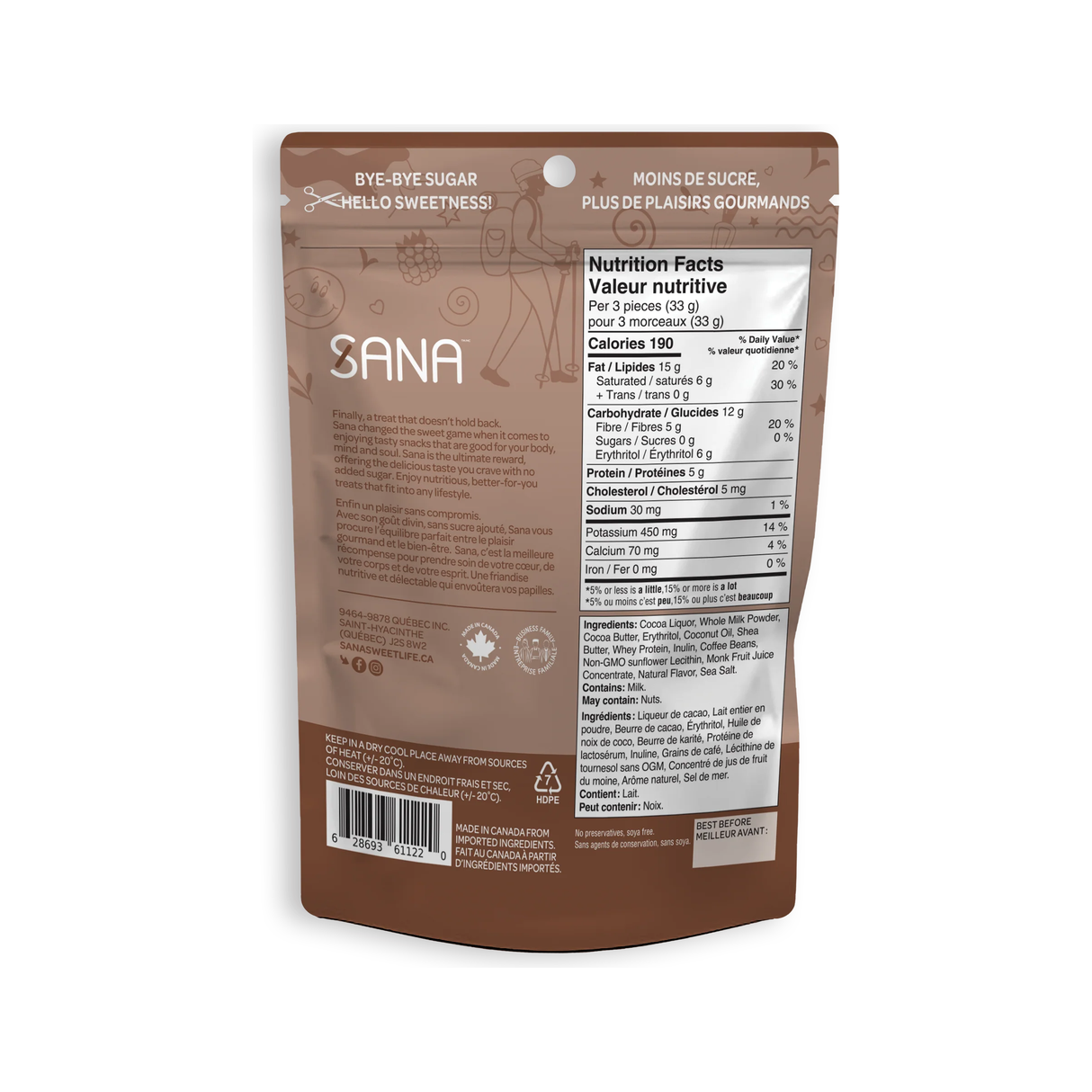 Sana - Chocolaty bites - Coffee - 100g