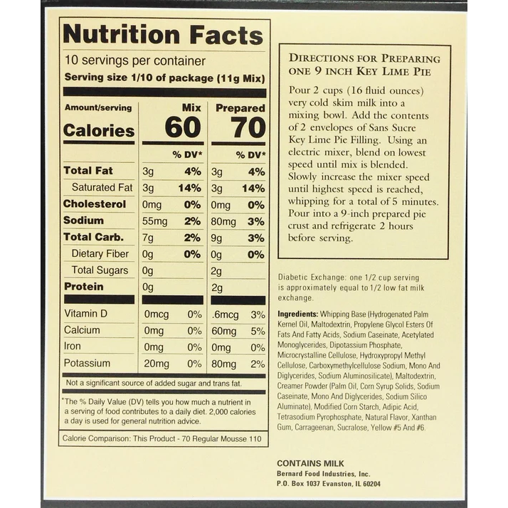 San Sucre - Mousse Mix - Key Lime Pie and Mousse - 113g