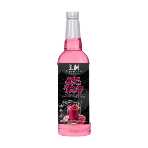 Sirops Slim - Sirop d'açaï au fruit du dragon sans sucre - Bouteille de 750 ml