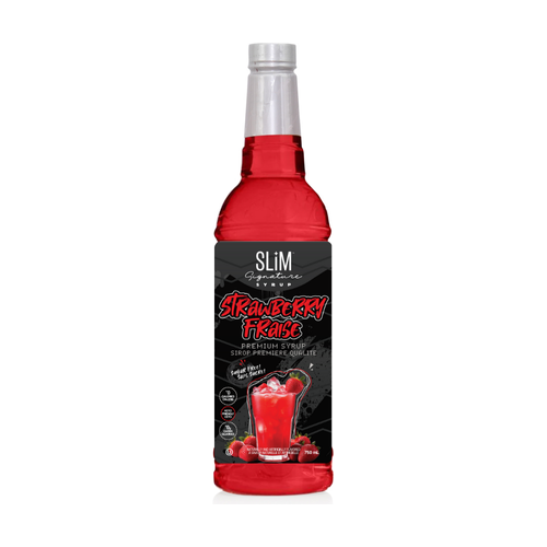 Slim Syrups - Sirop de fraise sans sucre - Bouteille de 750 ml