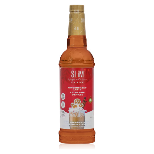 Slim Syrups - Sugar Free Syrup (Holiday Edition) - Gingerbread Latte- 750ml Bottle