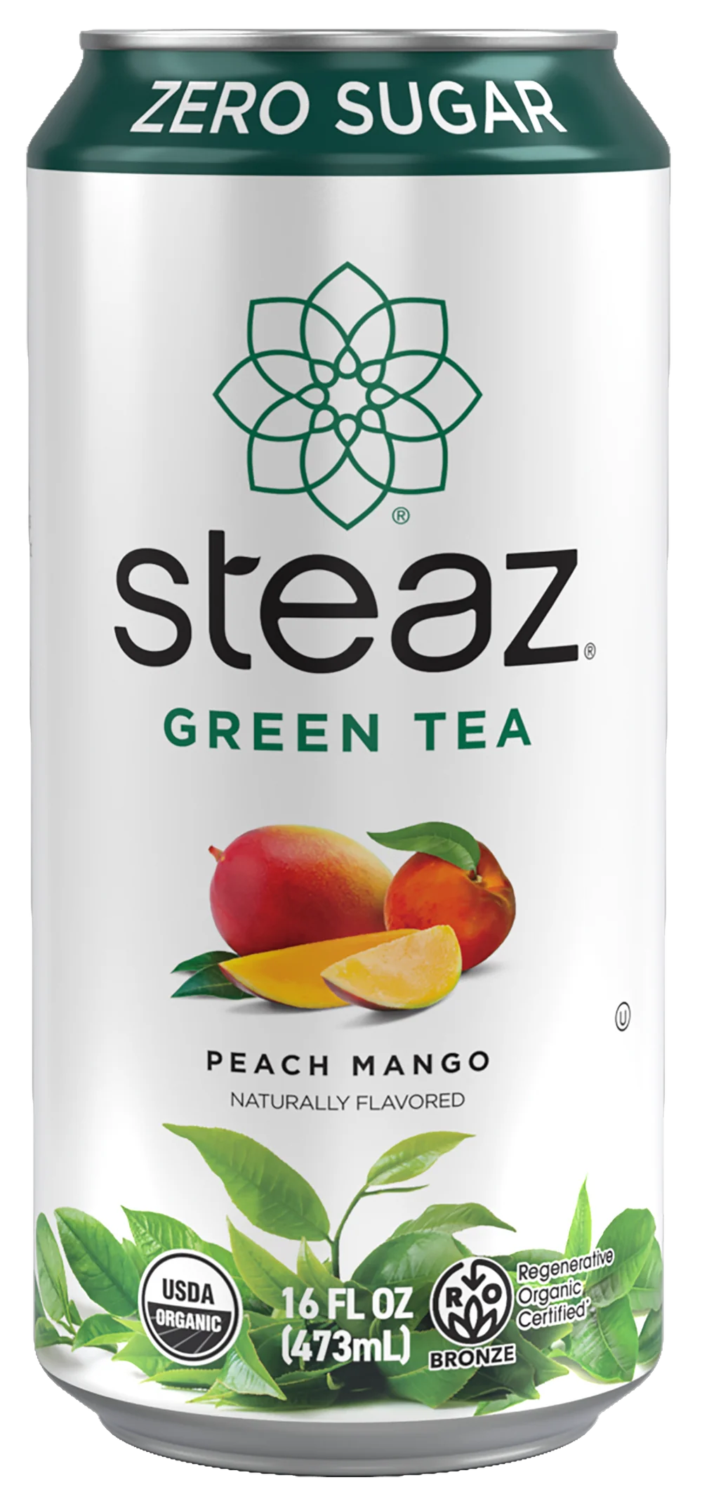 Steaz - Zero Calorie Iced Tea - Peach Mango - 473ml