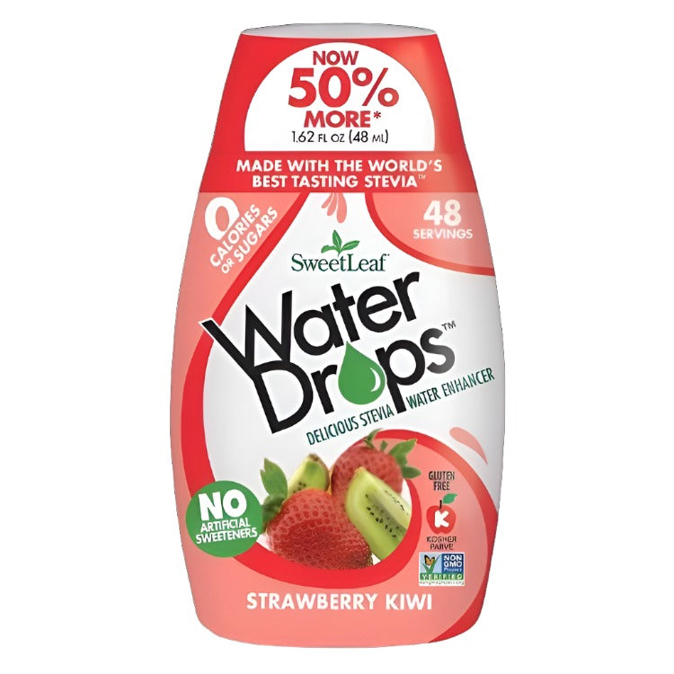 *(Best Before 31 May, 24) SweetLeaf Water Drops - Strawberry Kiwi - 1.62 oz