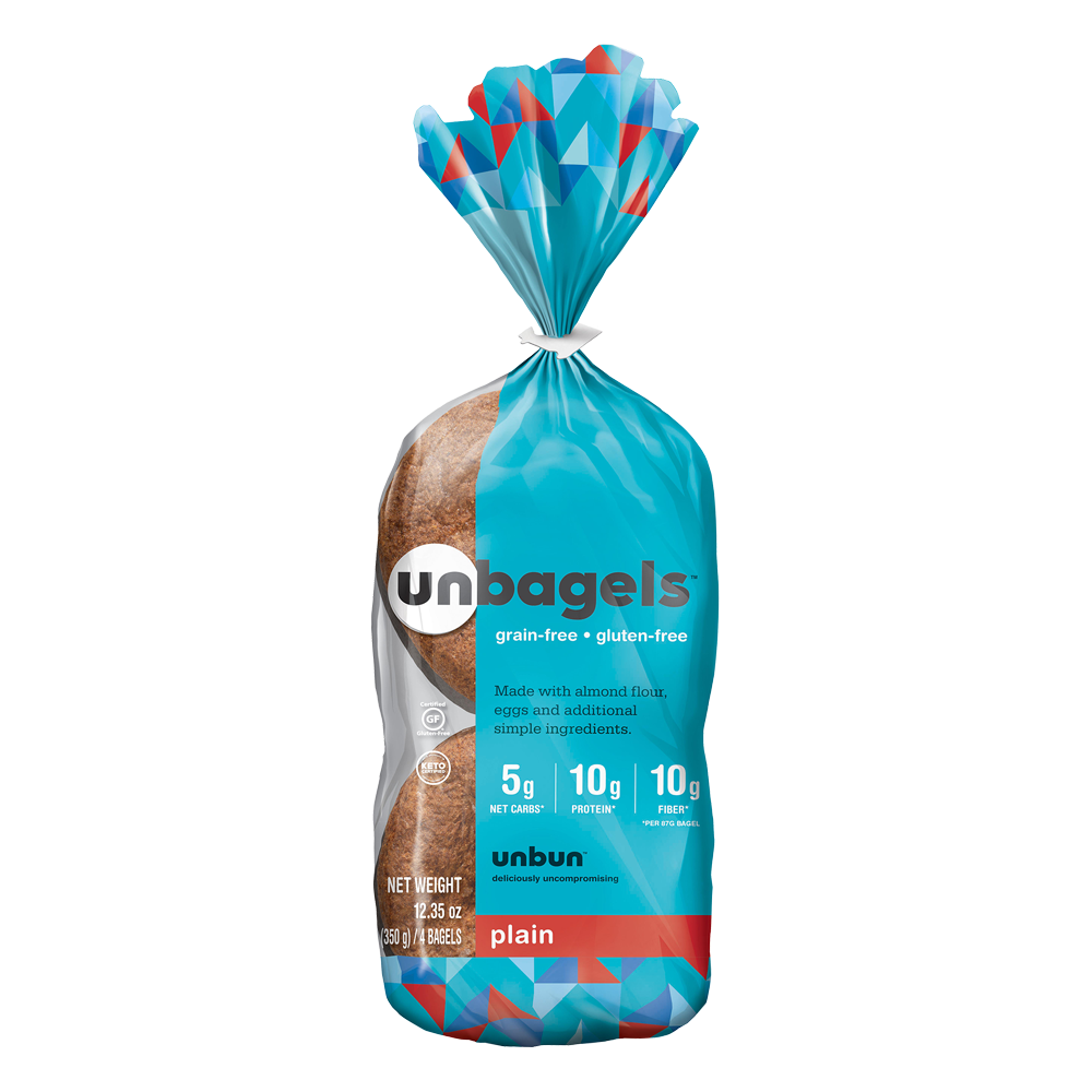 Unbun - Unbagel - Plain Bagel - 350g