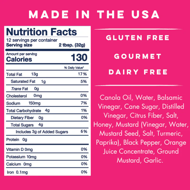 Yo Mama's Foods - Dressing & Marinade - Honey Balsamic - 385ml