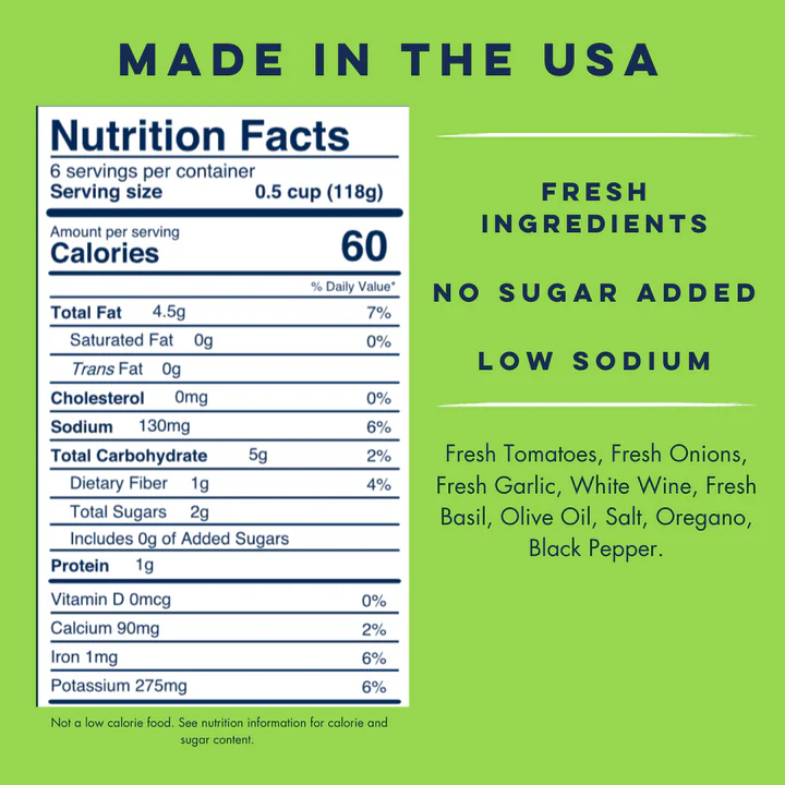 Yo Mama's Foods - Pasta Sauce - Tomato Basil - 710ml