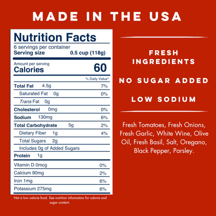 Yo Mama's Foods - Pasta Sauce - Marinara - 710ml