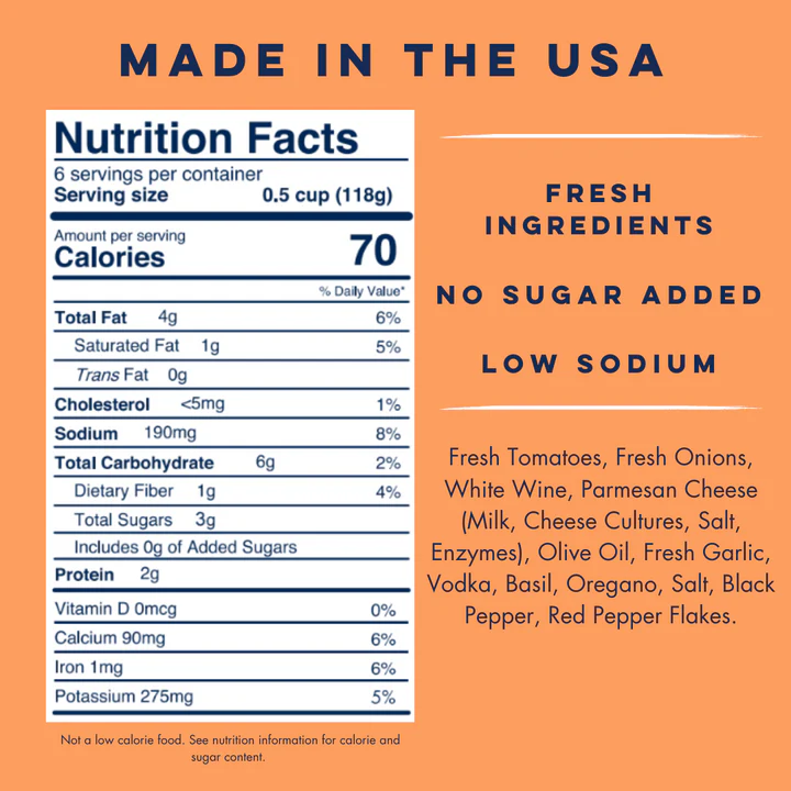 Yo Mama's Foods - Pasta Sauce - Vodka - 710ml