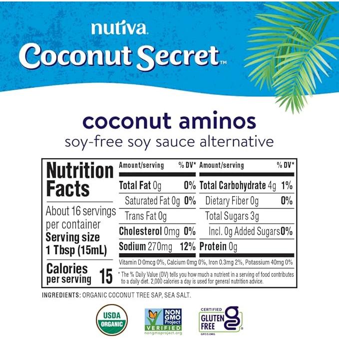 Coconut Secret - Coconut Aminos (Soy Sauce Substitute) - 8 oz.