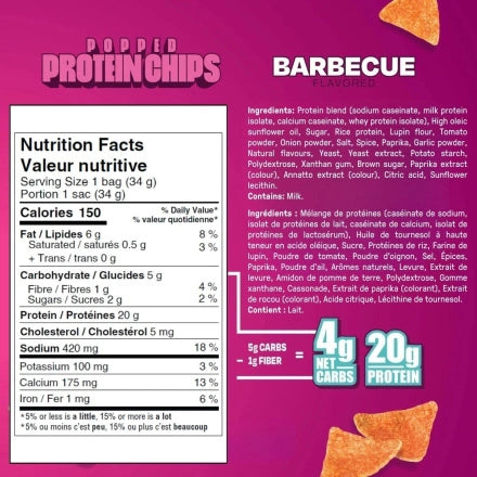 Legendary Foods - Popped Protein Chips - Barbecue - 34g