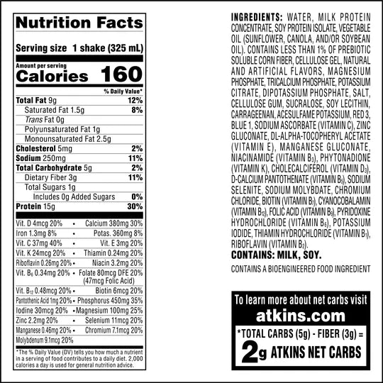 Atkins Shakes - Strawberry - 4 Pk