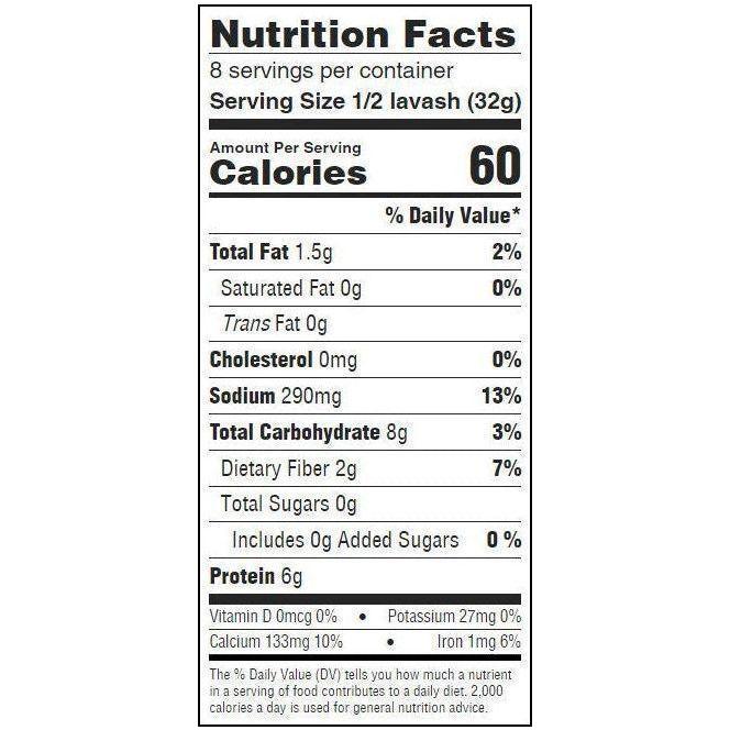 Joseph's Bakery - Flax, Oat Bran and Whole Wheat - Lavash Bread **12 Bags** (4 Square Breads per Bag)