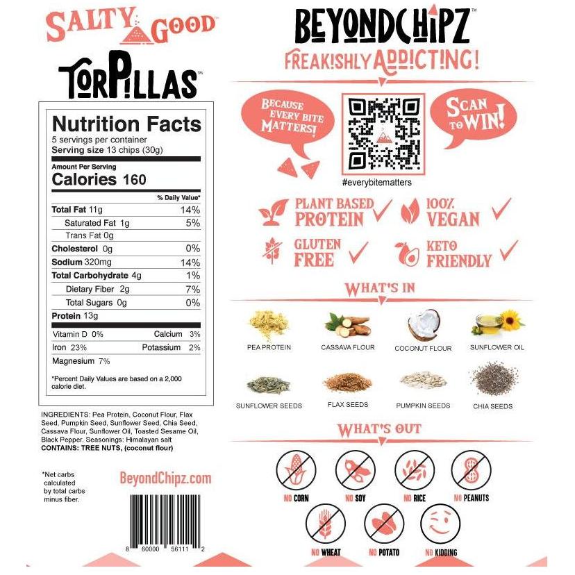 BeyondChipz Torpillas - Salty Good - 150g