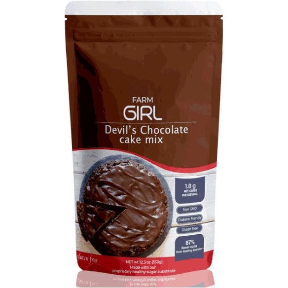 Farm Girl - Gluten Free Keto Baking Mix - DEVILS CHOCOLATE CAKE MIX - 12.3 oz.