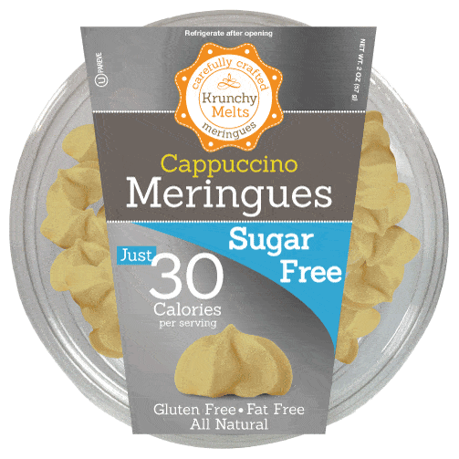 Krunchy Melts - All Natural Sugar Free Meringue - Cappuccino - 2 oz Tub - Low Carb Canada
