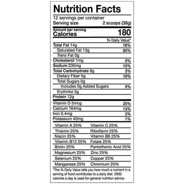 Keto Wise - Meal Replacement Shake Mix - Chocolate Fudge Brownie - 16.1 oz