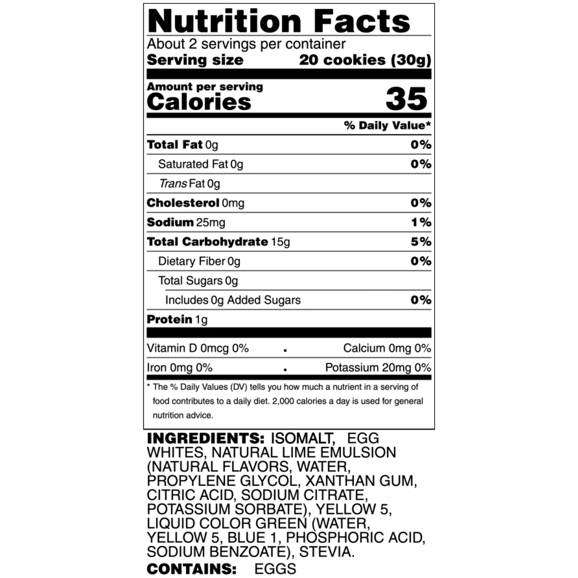 Krunchy Melts - Sugar Free Meringue - Key Lime - 2 oz