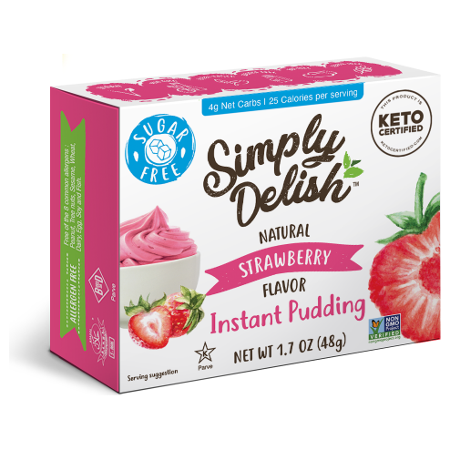 Simply Delish Sugar Free Keto Pudding Strawberry