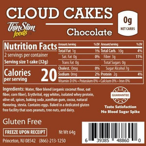 ThinSlim Foods - Cloud Cakes - Chocolate - 2pack