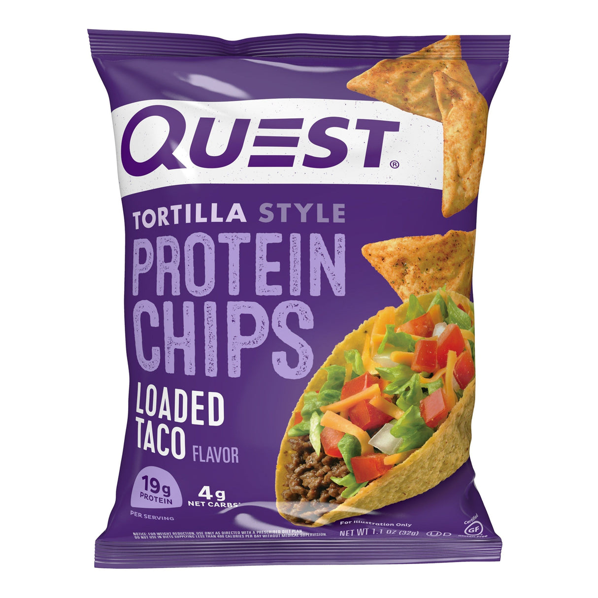 Quest Tortilla Style Protein Chips - Loaded Taco - 32g