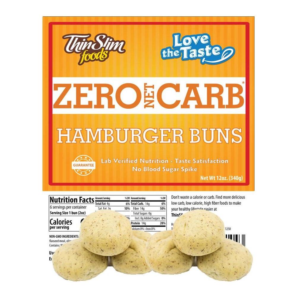 ThinSlim Foods - Love the Taste - Sandwich Rolls (Hamburger Buns) - 12 oz. bag