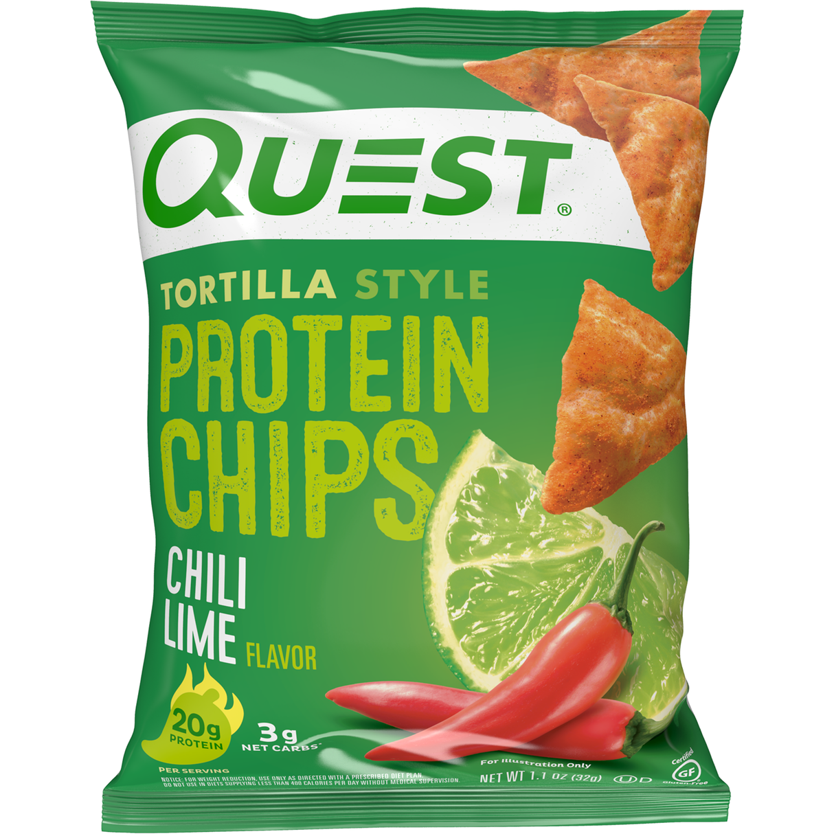Quest Tortilla Style Protein Chips - Chili Lime - 32g