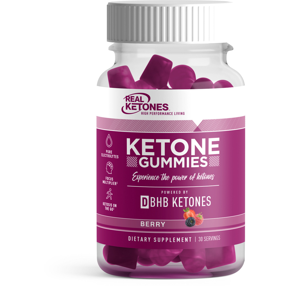 Real Ketones - D-BHB Ketone Hydration Gummies - Berry