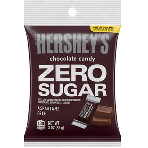 *(Best Before 30 Apr, 2024) Hershey's - Zero Sugar Chocolates Candy- 3 oz Bag