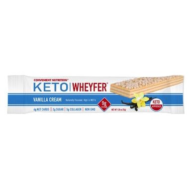 *(à consommer de préférence avant le 11 octobre 23) Nutrition pratique - Barre Keto Wheyfer - Crème vanille